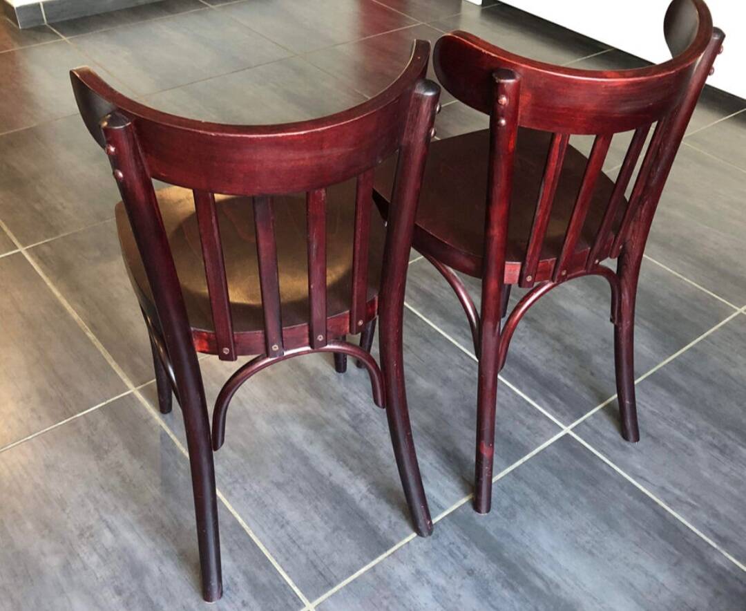Pair of vintage bistro chairs