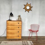Shoe cabinet in light wood year 1960 vintage