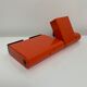 Office organizer pencil pot Facetta vintage plastic orange design