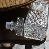 Crystal whiskey decanter square stopper