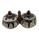 Saleron Double Covered Salt and Pepper Terracotta Glazed Bulgarian Monas