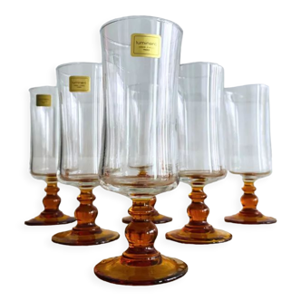 6 Luminarc champagne flutes