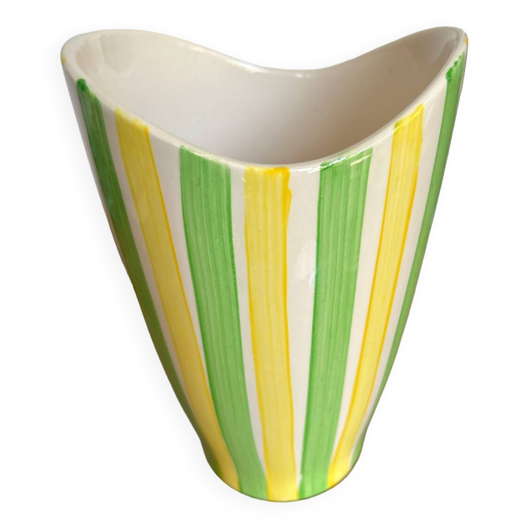 Saint Clement vase hand painted stripes