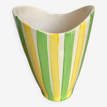 Saint Clement vase hand painted stripes