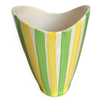 Saint Clement vase hand painted stripes