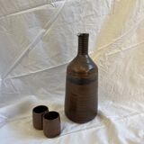 Parabis stoneware carafe with its 2 glasses