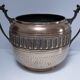 Large art deco stamped brass planter