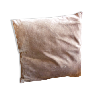 Housse de coussin velours couleur marron / chocolat