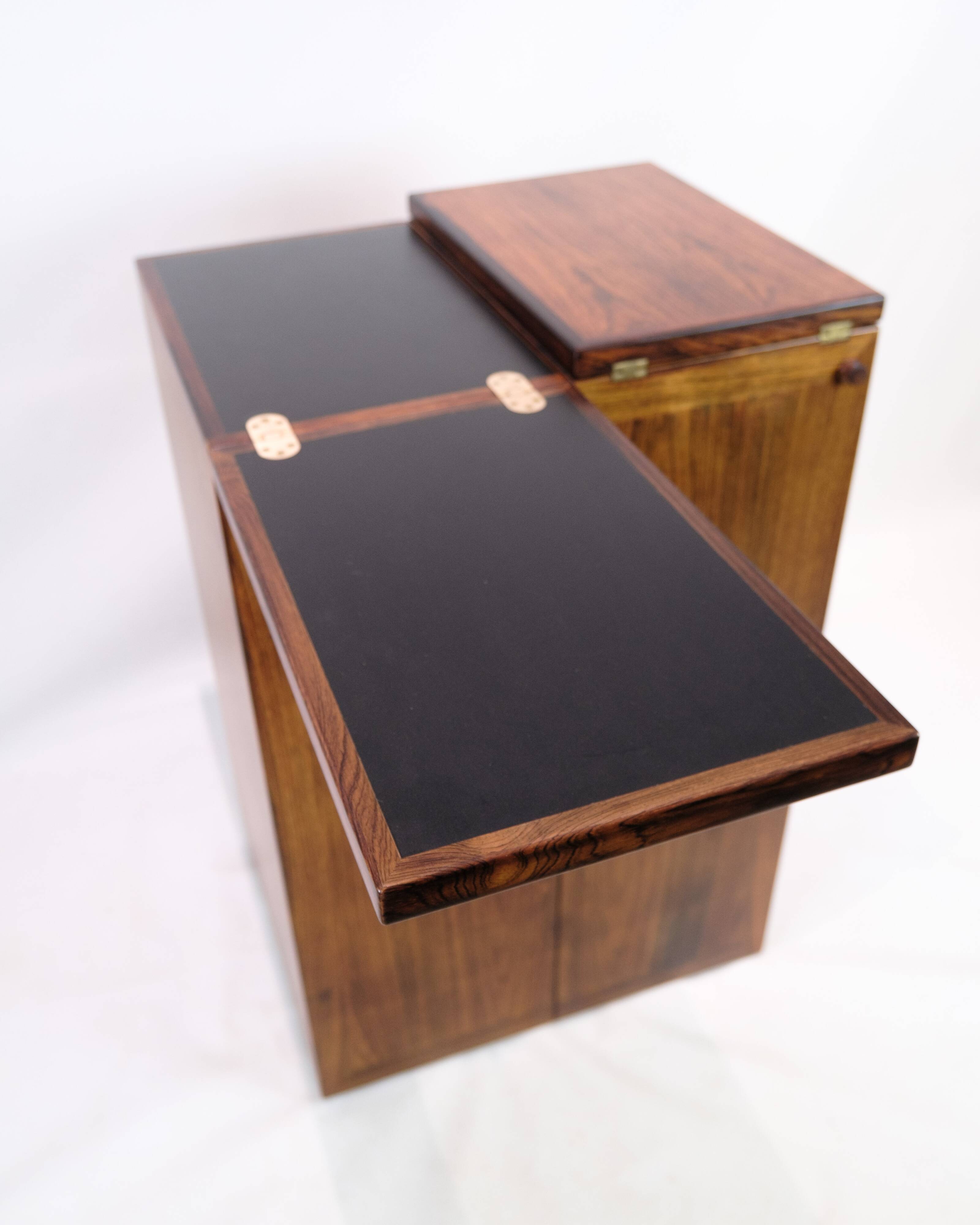 Captain´s Bar Made In Rosewood With wheels by Dyrlund From 1960s