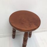 Wooden stool turned tripod foot
