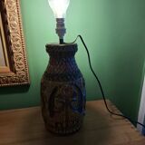 60'S keramik lamp, peacock decor