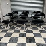 Série de 6 chaises design vintage