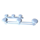 Set of 2 vintage white metal coat racks (D-0013)