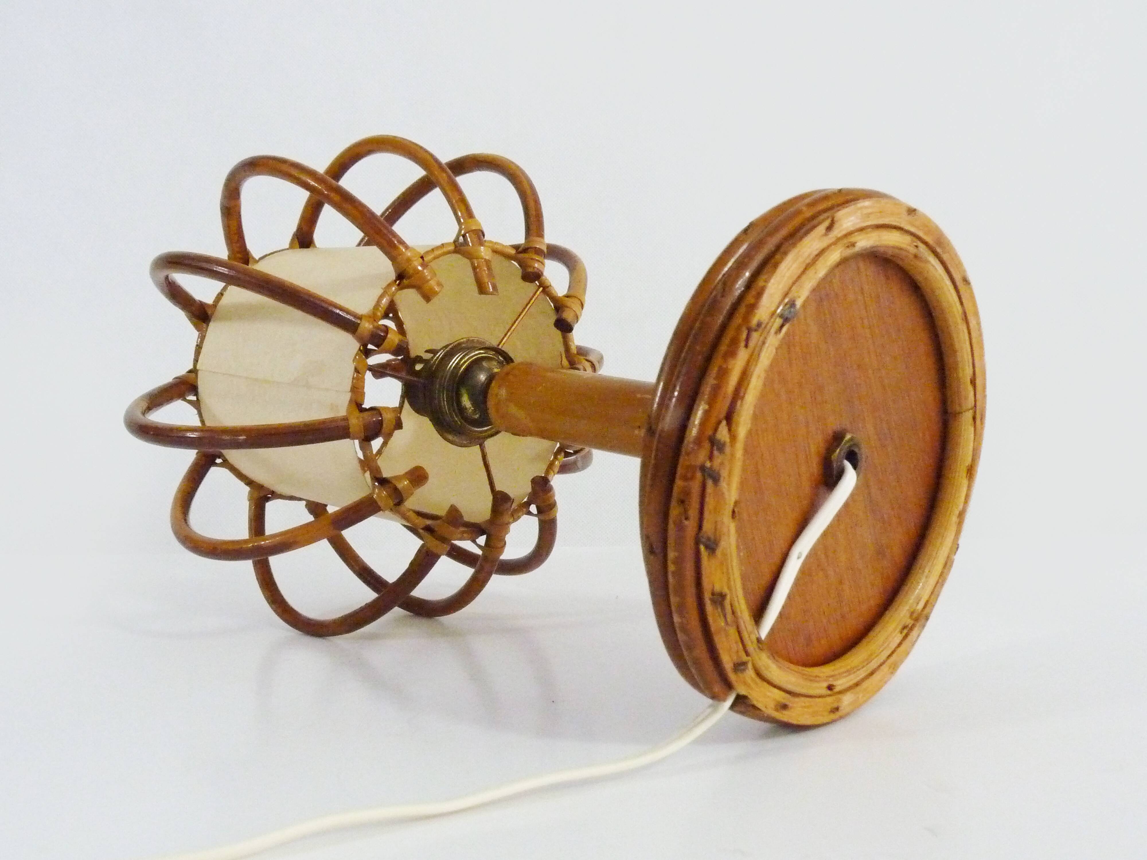 Louis Sognot vintage bedside lamp, years 50