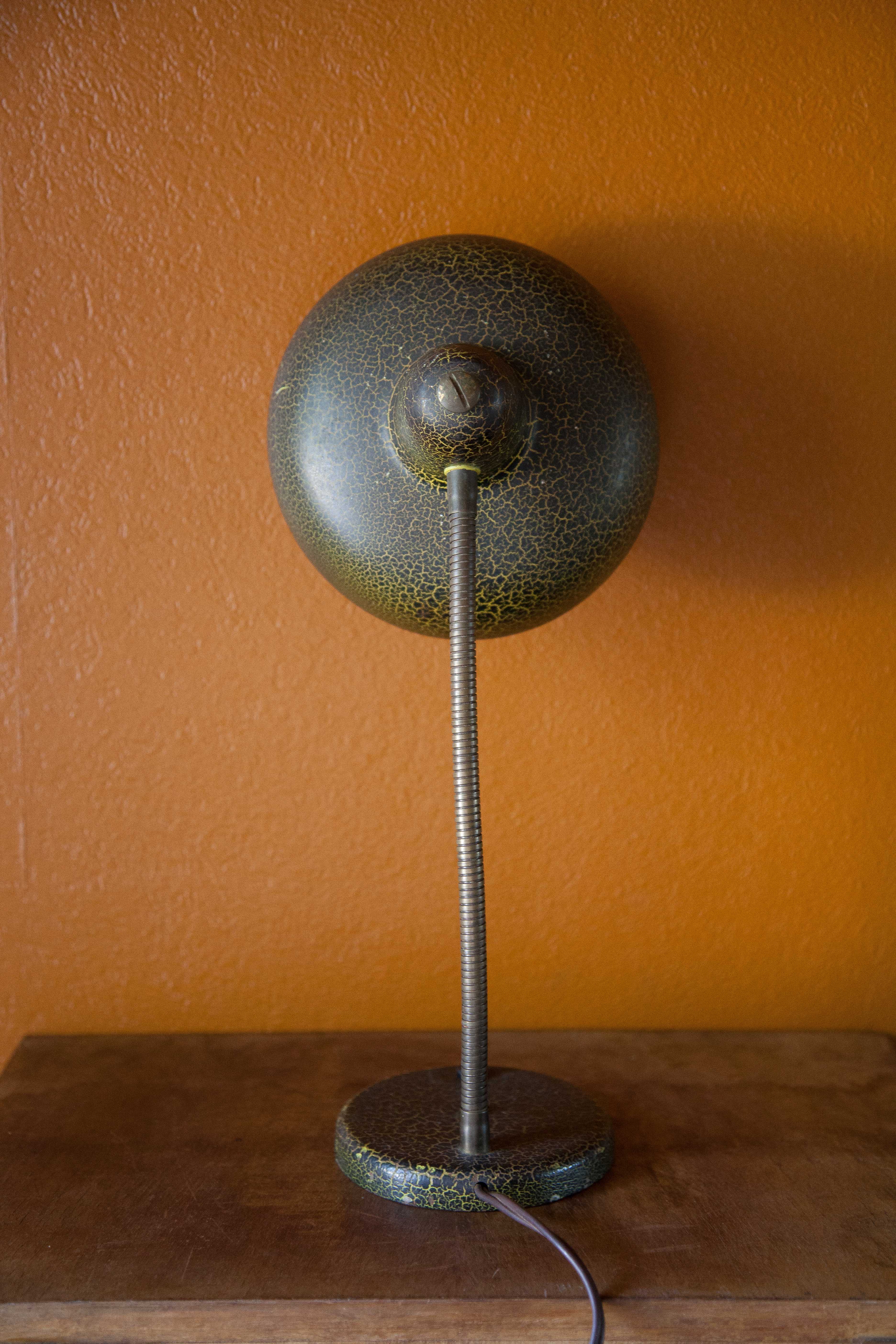 Vintage lamp, table lamp, desk lamp, bedside lamp, articulated lamp, metal cracked effect