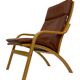 Vintage Danish armchair cognac leather by Stouby