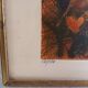 Original lithograph by Pierre-Henri Jacquot (1929-2009), birds and sun, framed and signed