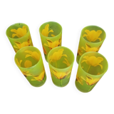 Six Orangeade Glasses 80'