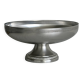 Large brushed stainless steel salad bowl