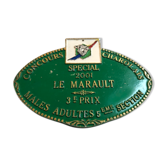 Plaque concours agricole le Marault