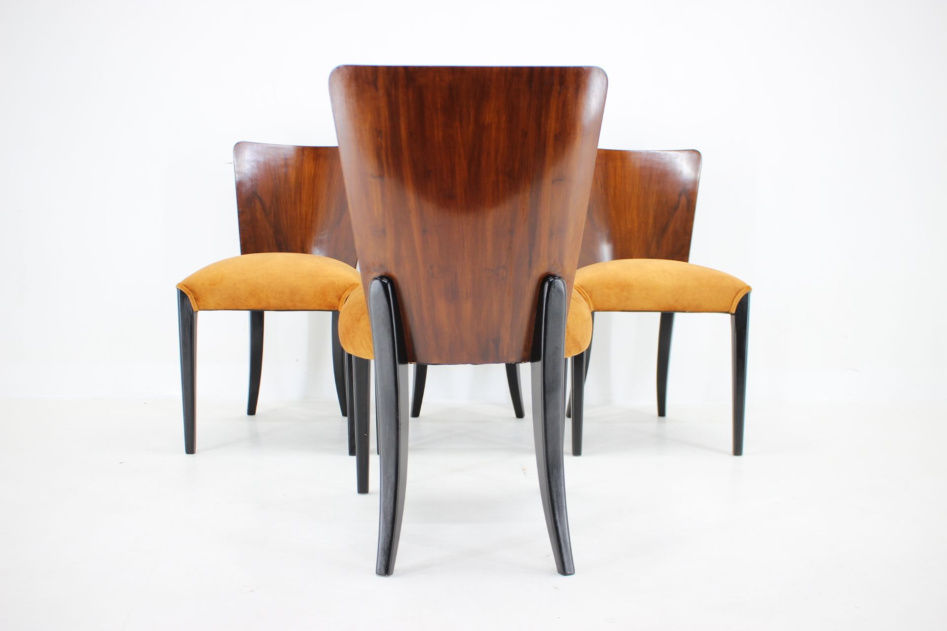 1950s Jindrich Halabala dining chairs H-214 for UP Závody set of 4