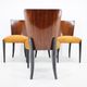 1950s Jindrich Halabala dining chairs H-214 for UP Závody set of 4
