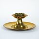 Brass candlestick with base, Italian design, 1960s, made in Italy