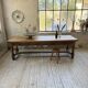 Solid oak drapery farmhouse table 2m5 XL