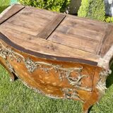 Commode marqueterie & bronze style Louis XV