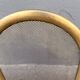 Antique brass fireplace screen from 1920, vintage spark guard.