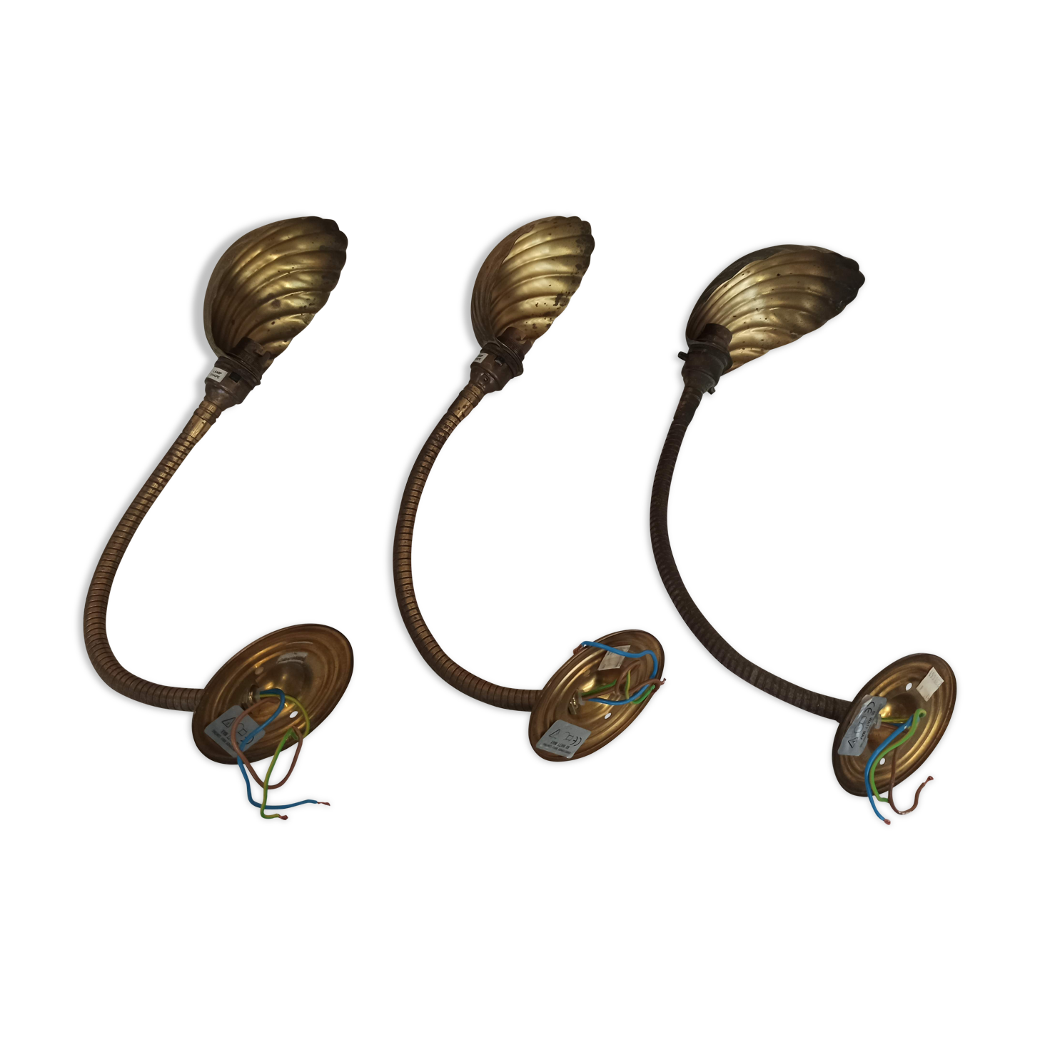 Trio of wall lamps Christopher Wray applies articulated lamp shell