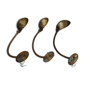 Trio d'appliques Christopher Wray applique lampe articulée coquillage