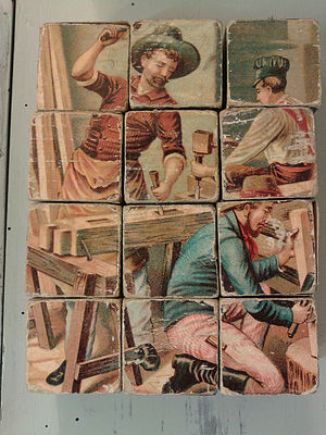 19th wood cubes game