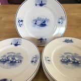Series of 11 flat plates, Dutch earthenware, early XX