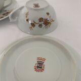 2 cups and porcelain saucers from Chauvigny