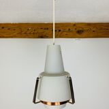 Opaline and brass suspension Scandinavian style 60s