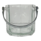 Octagonal glass ice bucket with metal handle, 1970s/80s, France