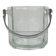 Octagonal glass ice bucket with metal handle, 1970s/80s, France