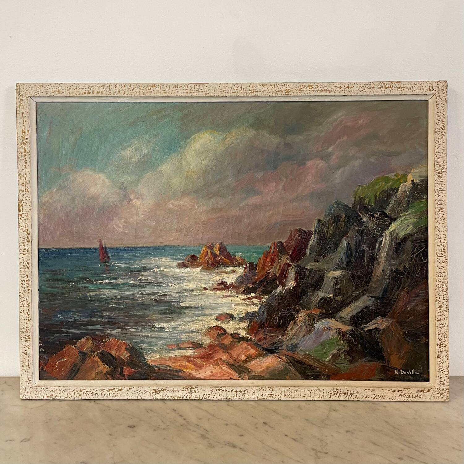 Marine scene by H. Deville