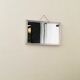Metal mirror to hang, 50s/60s - 24x38cm
