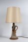 Handcrafted sandstone lamp signed Blanot, circa 1970