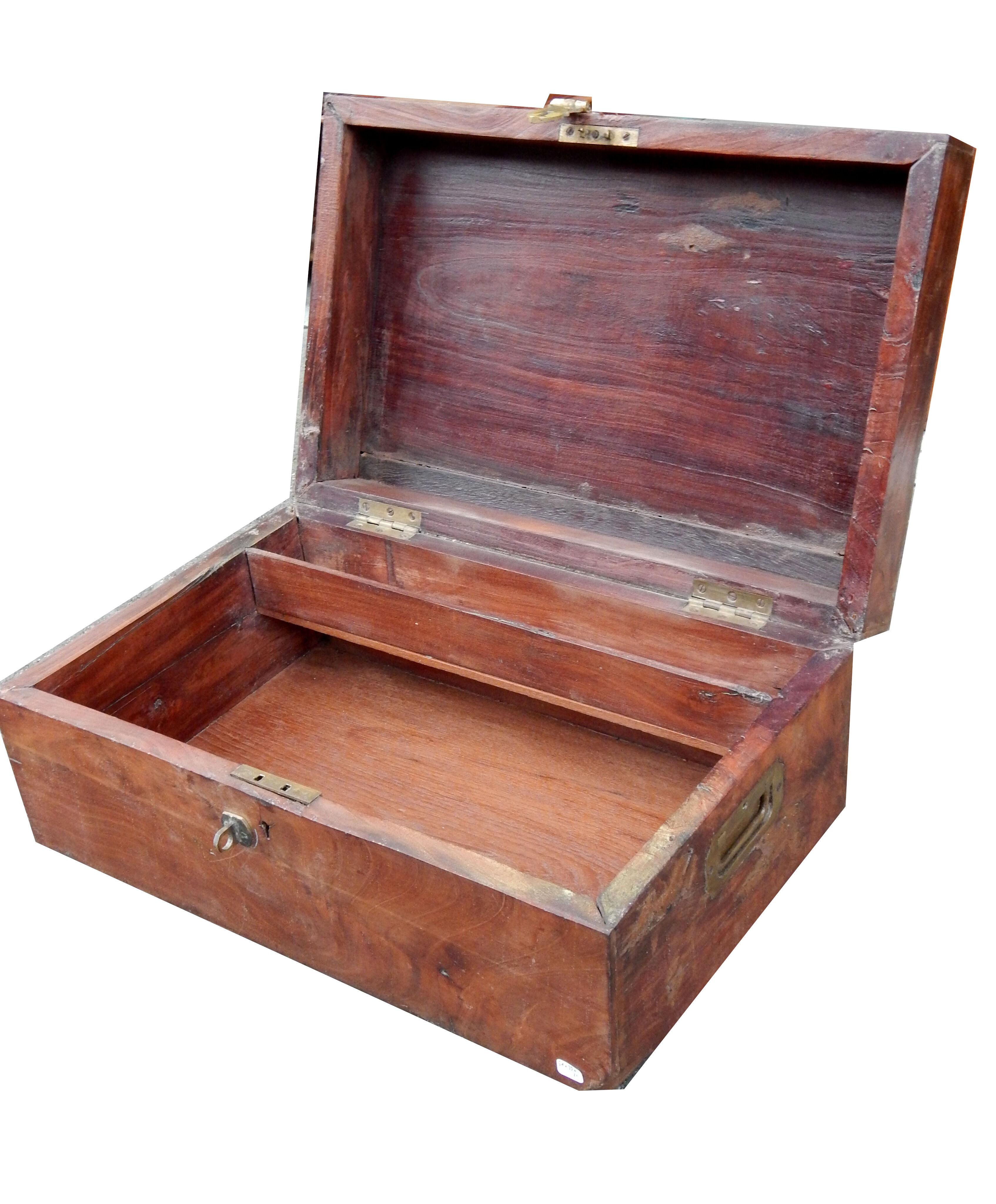 Ancient chest sculpte brass handles india