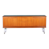 Retro Teak 1960s Long Meredew Sideboard On Hairpin Legs