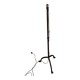 Brutalist cast iron tripod floor lamp