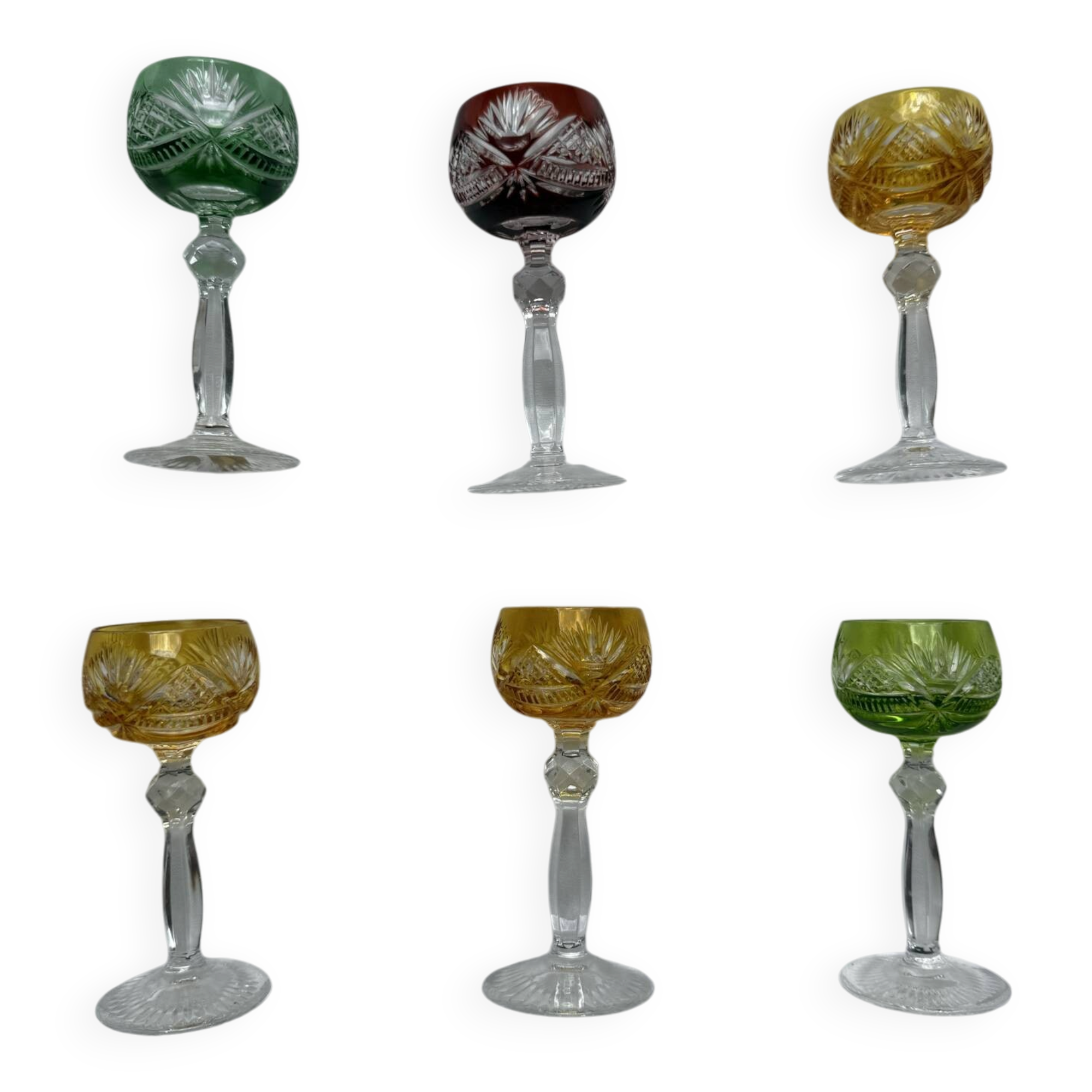 Cut crystal liqueur service – Lead crystal 24% (6 glasses)