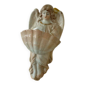 Porcelain font angel late 19th