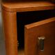 Pair Art Deco Nightstands or Bedside tables Oak and Glass, Netherlands, 193