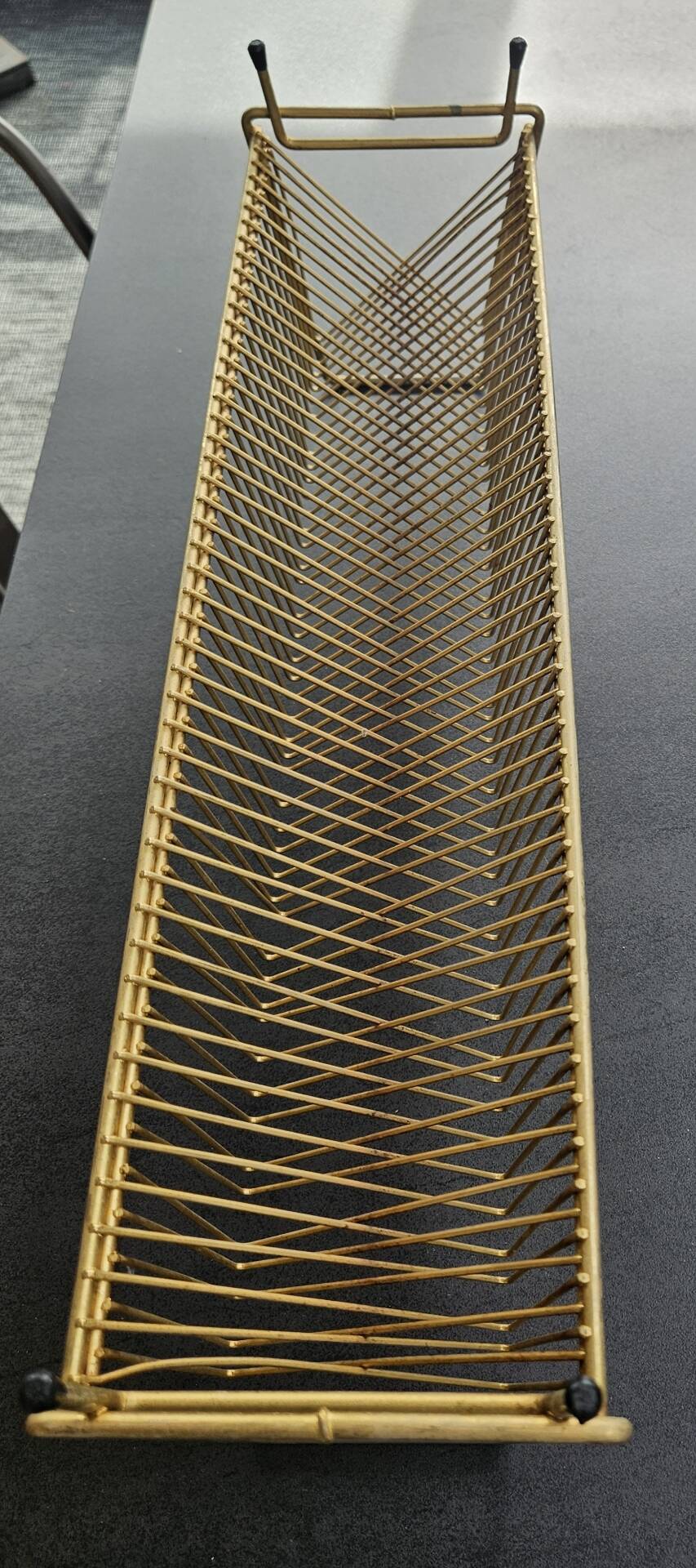 Golden metal vinyl holder: Vintage 60's