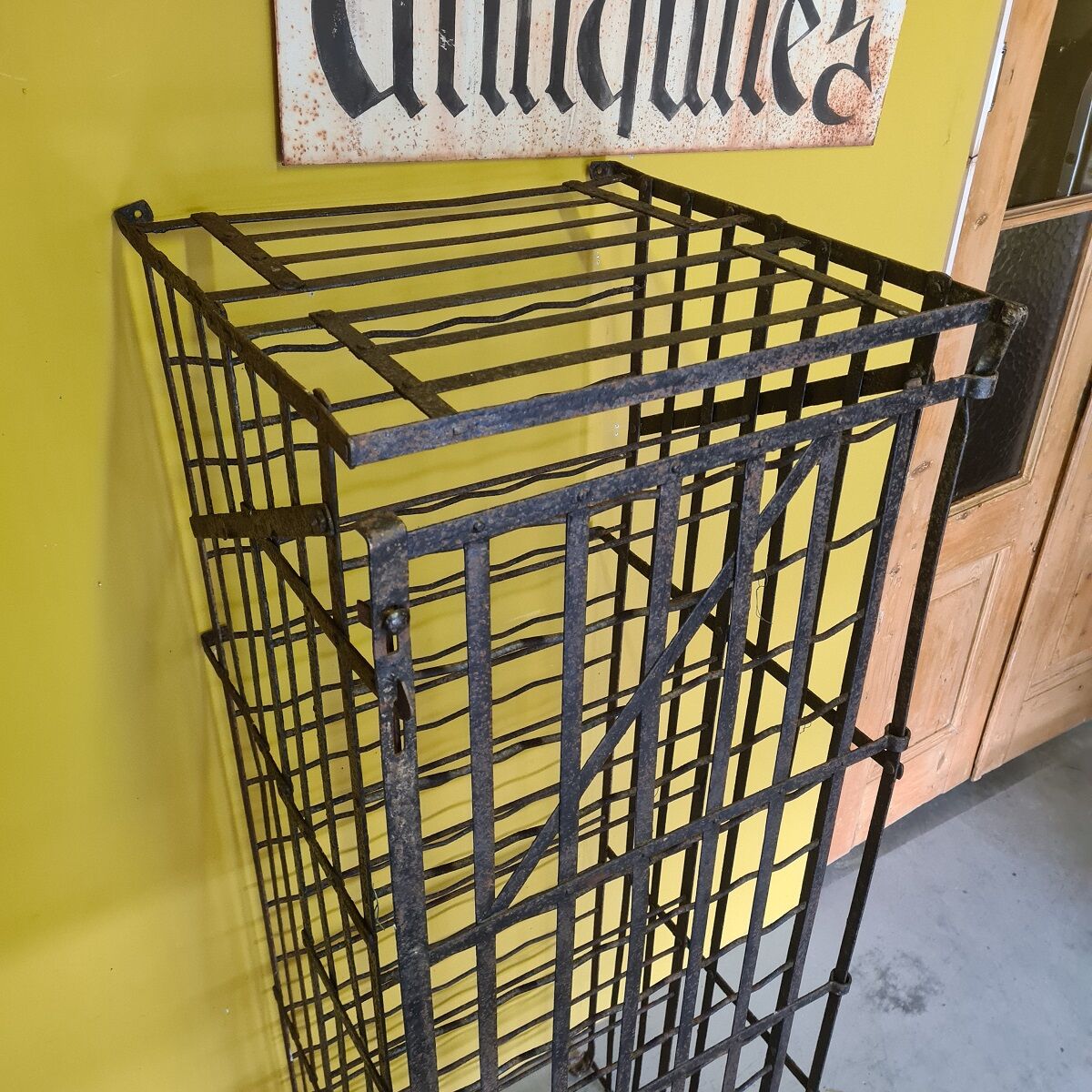 French metal wine vault from Rigidex, from the mid 1900s