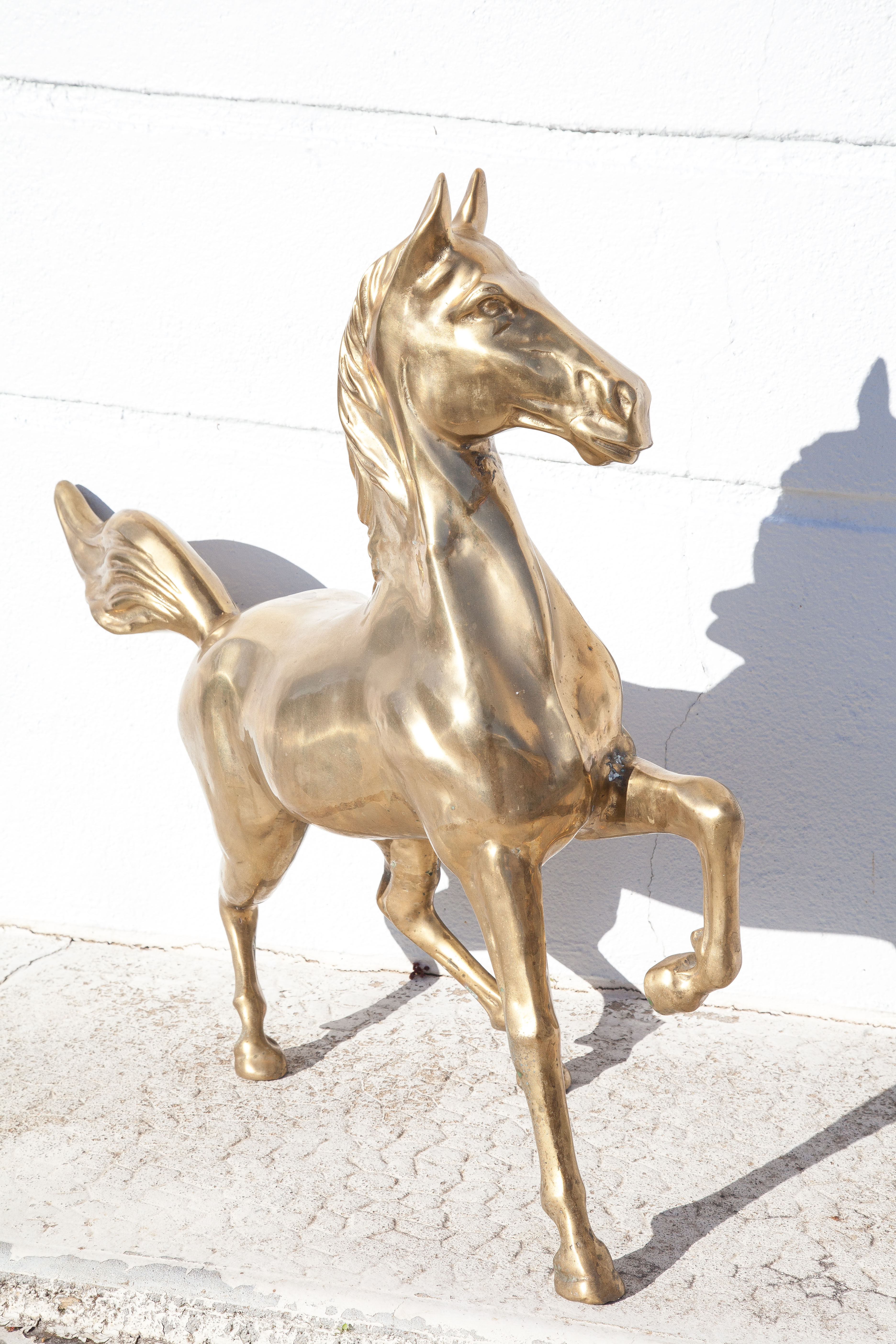 Xl brass horse